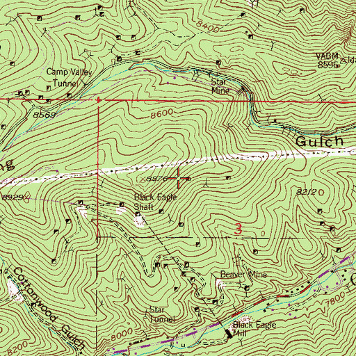 Topographic Map of Daisy Mine, CO