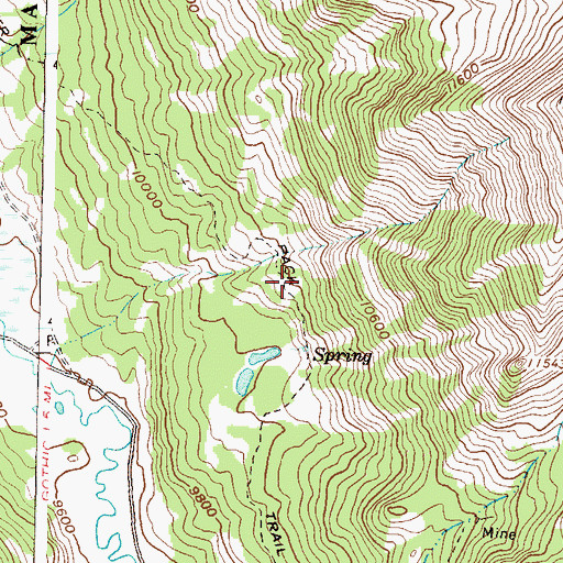 Topographic Map of Trail Riders Trail, CO