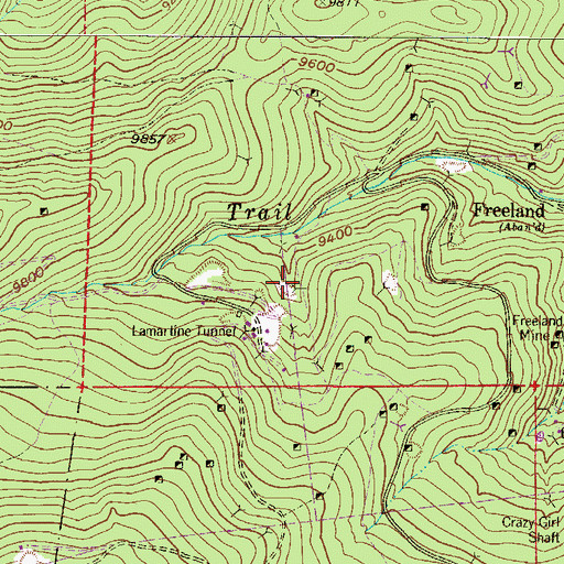 Topographic Map of Mendick Tunnel Mine, CO