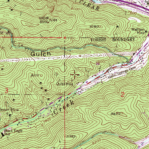 Topographic Map of Oriole Mine, CO