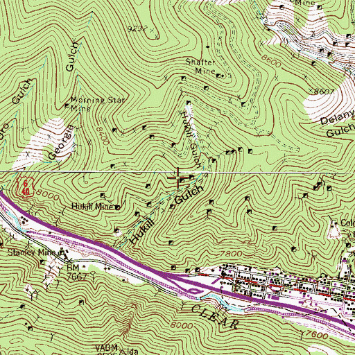 Topographic Map of U S Tunnel Mine, CO