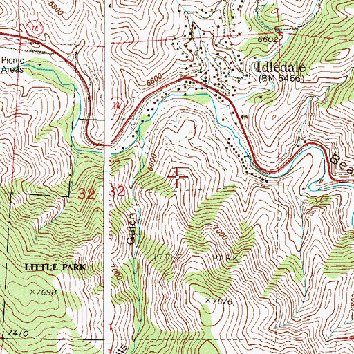 Topographic Map of Foothills Mine, CO