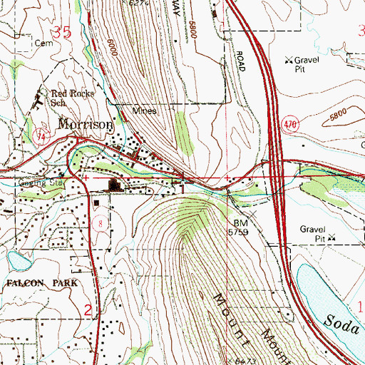 Topographic Map of Carbon Mountain Pit, CO