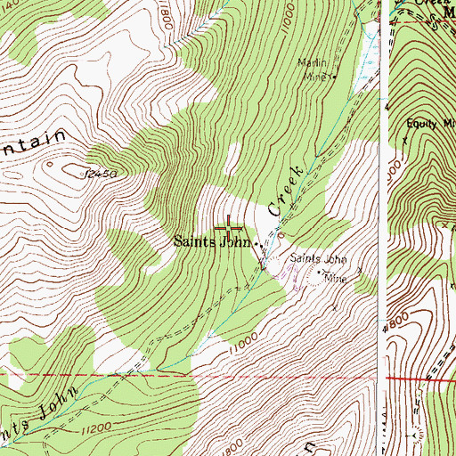 Topographic Map of Florado Mine, CO
