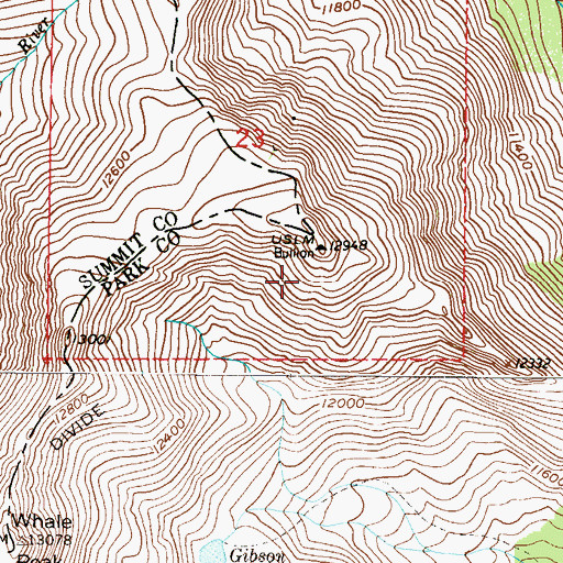 Topographic Map of Rainbow King Mine, CO