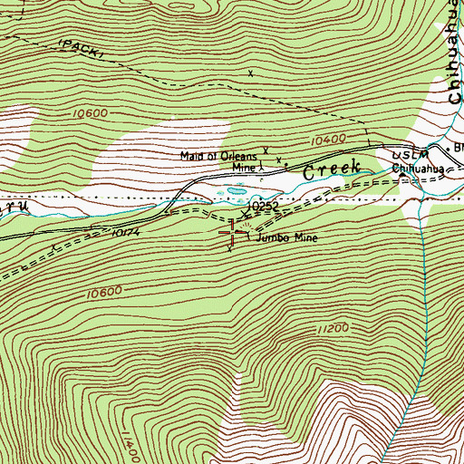 Topographic Map of Daisy G Pooley Mine, CO