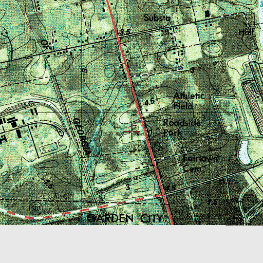 Topographic Map of Brampton Plantation (historical), GA