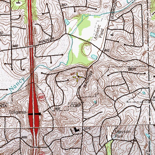 Topographic Map of Berwicke, GA