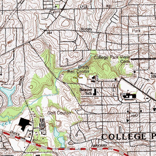 Topographic Map of Brenningham Park, GA