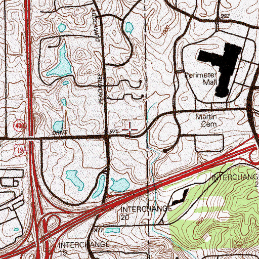 Topographic Map of Sanford Brown Institute, GA