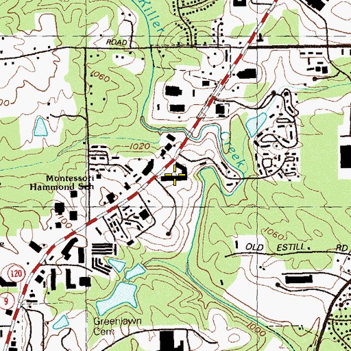 Topographic Map of Roswell Festival Shopping Center, GA