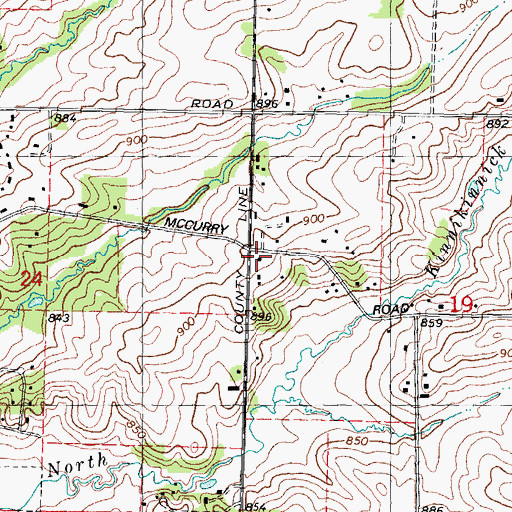 Topographic Map of Booth School (historical), IL