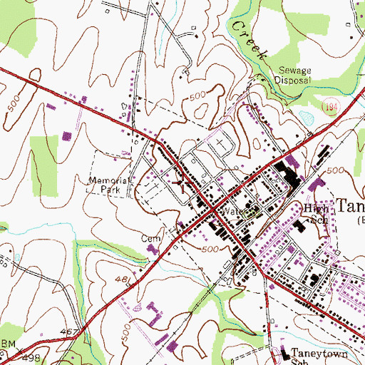 Topographic Map of Grace United Church of Christ, MD