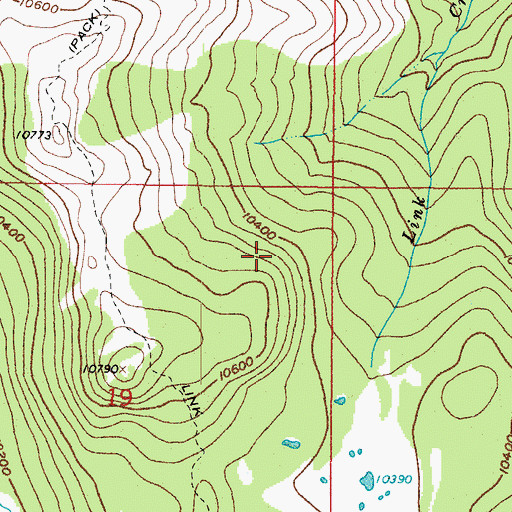 Topographic Map of Rawah Wilderness, CO