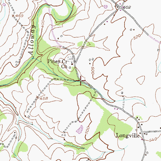 Topographic Map of Hyser Estates, MD