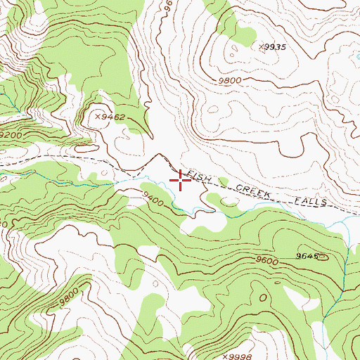 Topographic Map of Fish Creek Falls Trail, CO