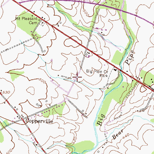 Topographic Map of Oregon School (historical), MD
