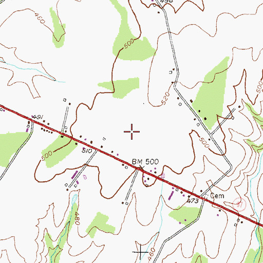 Topographic Map of Taneytown Airport (historical), MD