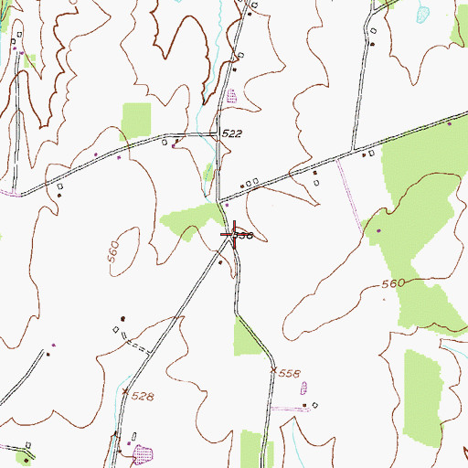 Topographic Map of Walnut Grove, MD