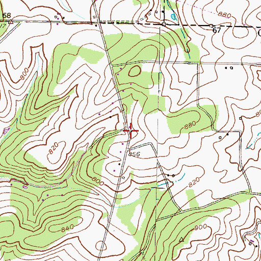 Topographic Map of Greenfield, MD