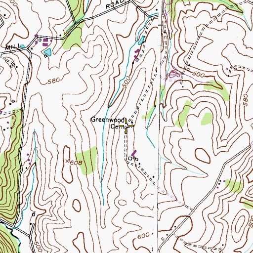 Topographic Map of Greenwood Church of the Brethren (historical), MD