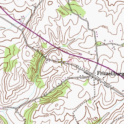 Topographic Map of Daisy Ridge, MD