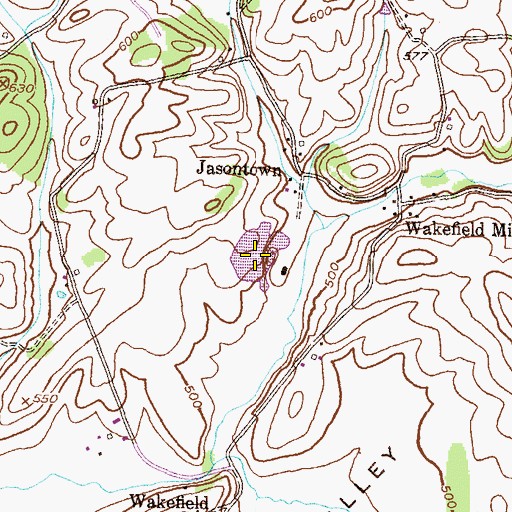 Topographic Map of Hydes Quarry, MD