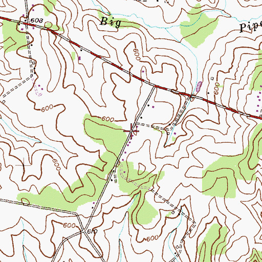 Topographic Map of Myers Acres, MD
