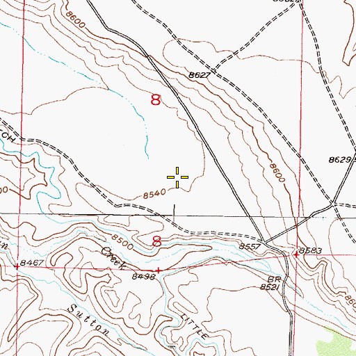 Topographic Map of Road Spring, CO