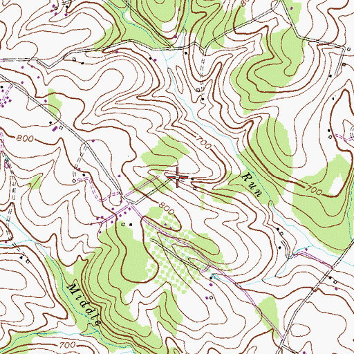 Topographic Map of Peppermint Park, MD