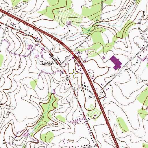Topographic Map of Reese Carnival Grounds, MD
