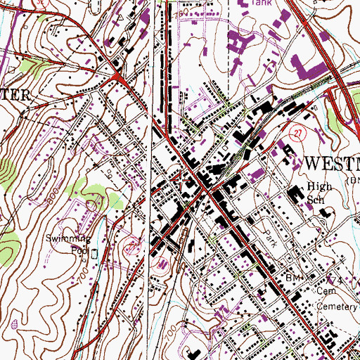 Topographic Map of Saint Paul's United Church of Christ, MD