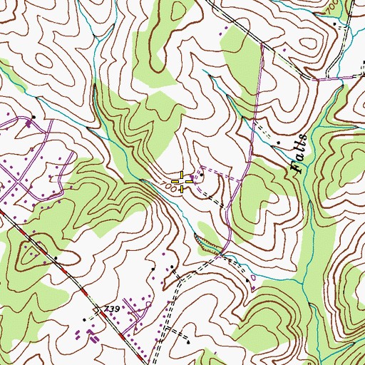 Topographic Map of McHenry Meadows, MD