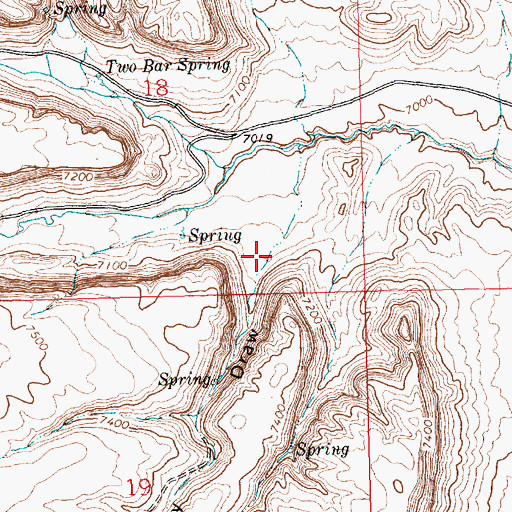 Topographic Map of Whiskey Draw, WY