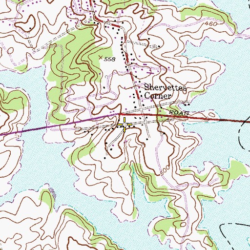 Topographic Map of Branton Manor, MD