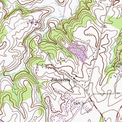 Topographic Map of Collins Estates, MD