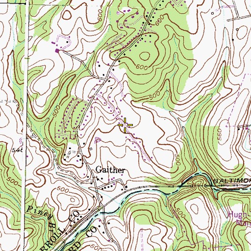 Topographic Map of Patapsco Estates, MD