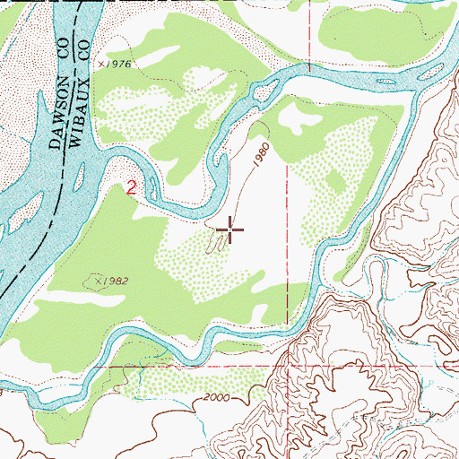 Topographic Map of Chrome Island, MT