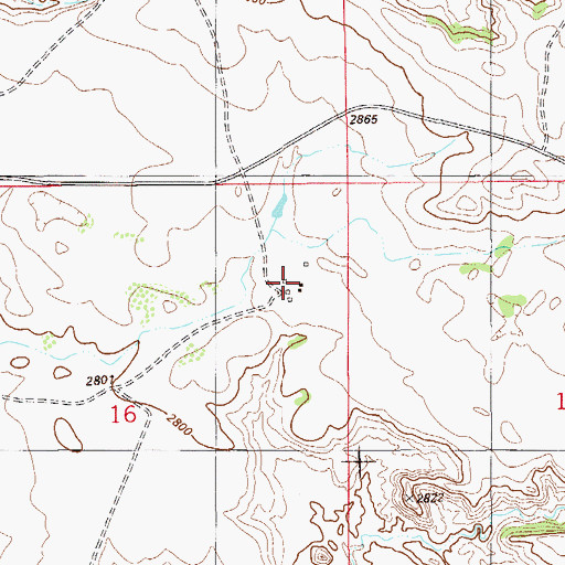Topographic Map of Cedar Post Office (historical), MT