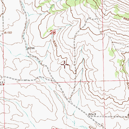 Topographic Map of Richies Spring, CO