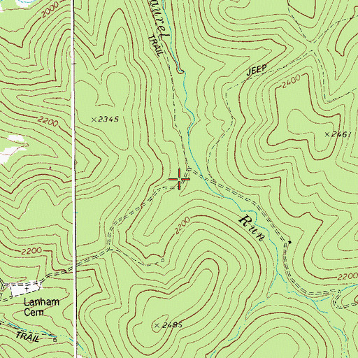 Topographic Map of Sunny Point School (historical), WV