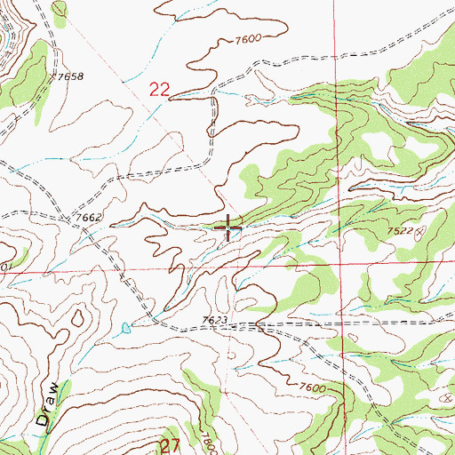 Topographic Map of Diamond Field Draw, CO