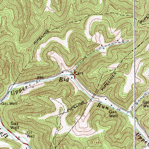 Topographic Map of Downey Cemetery, WV
