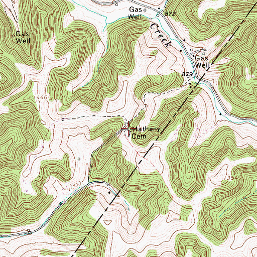Topographic Map of Old Metheney Ridge Church (historical), WV
