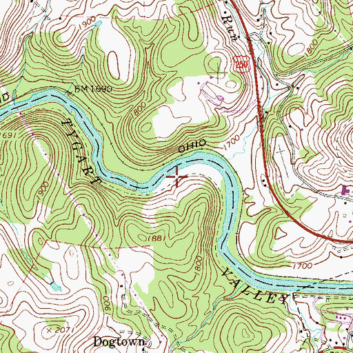 Topographic Map of Lehigh (historical), WV