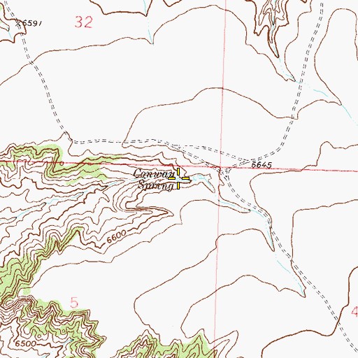 Topographic Map of Conway Spring, CO