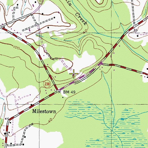Topographic Map of Bethune Elementary School, MD