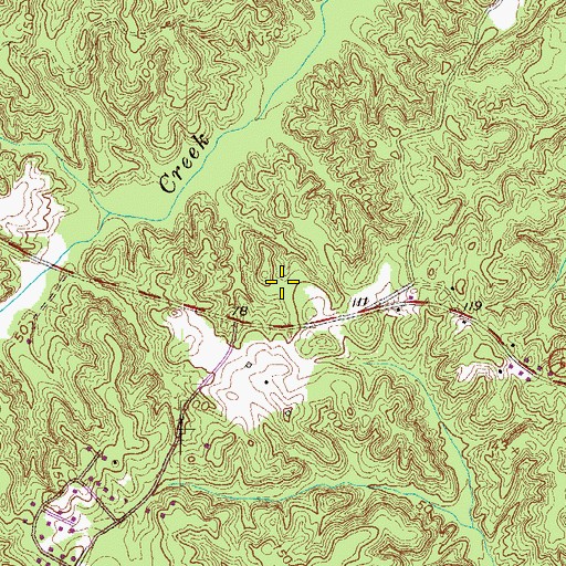 Topographic Map of Big Oak, MD