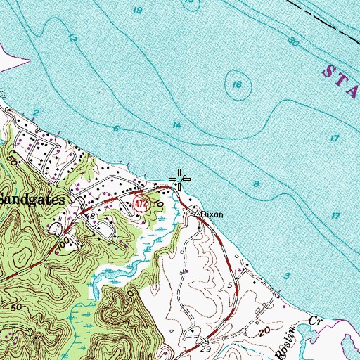 Topographic Map of Forest Wharf, MD