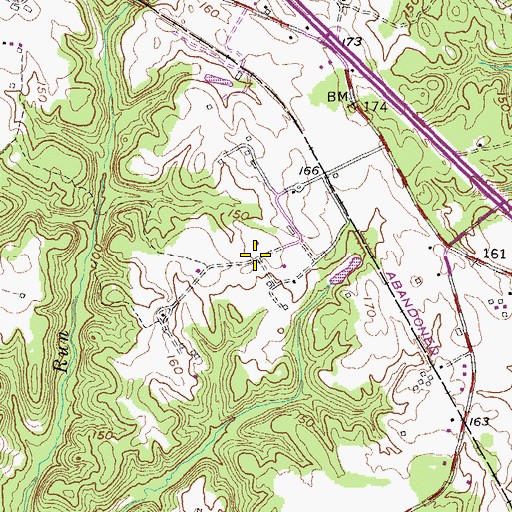 Topographic Map of Forrest Hall Estates, MD